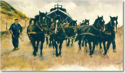 Gemälde vom Pferderettungsboot